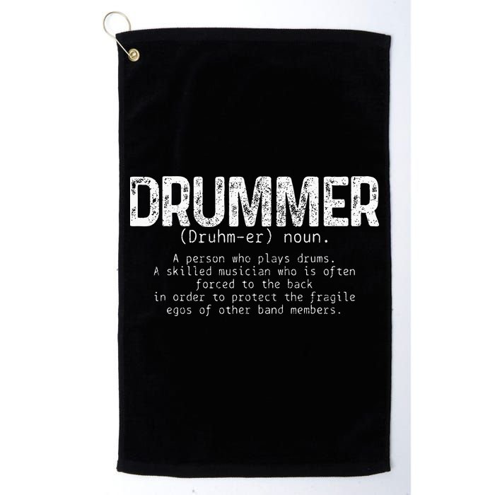 Drummer Definition Drums Drumming Funny Drummer Golf Towel