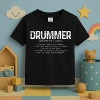 Drummer Definition Drums Drumming Funny Drummer Toddler T-Shirt