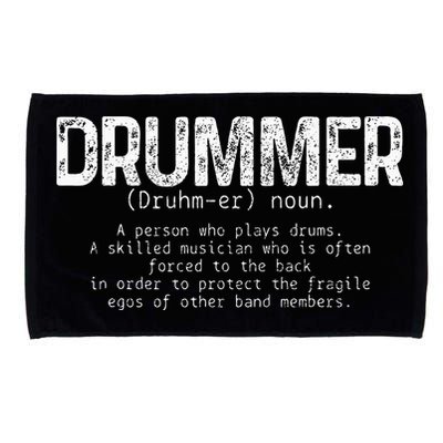 Drummer Definition Drums Drumming Funny Drummer Microfiber Hand Towel