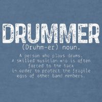 Drummer Definition Drums Drumming Funny Drummer Garment-Dyed Sweatshirt