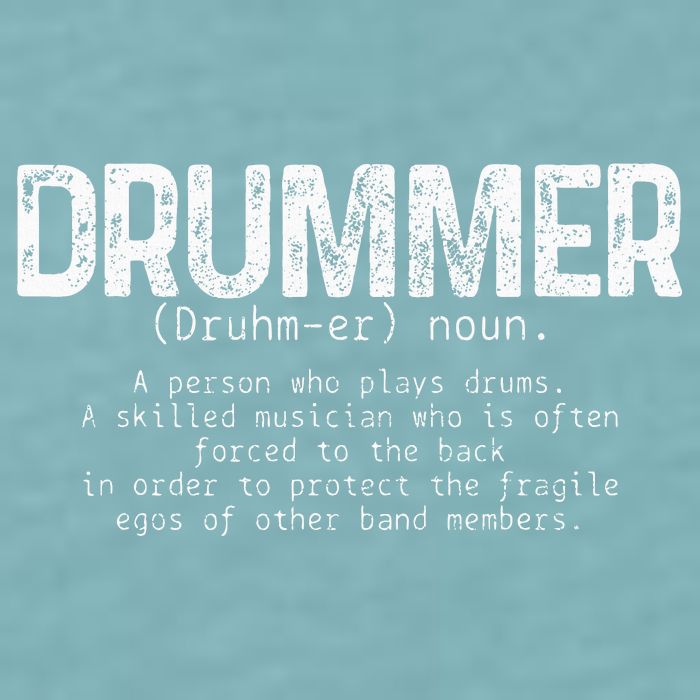Drummer Definition Drums Drumming Funny Drummer Sueded Cloud Jersey T-Shirt