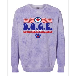 Doge D.O.G.E. Department Of Government Efficiency Colorblast Crewneck Sweatshirt