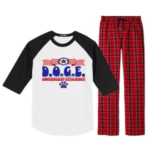 Doge D.O.G.E. Department Of Government Efficiency Raglan Sleeve Pajama Set