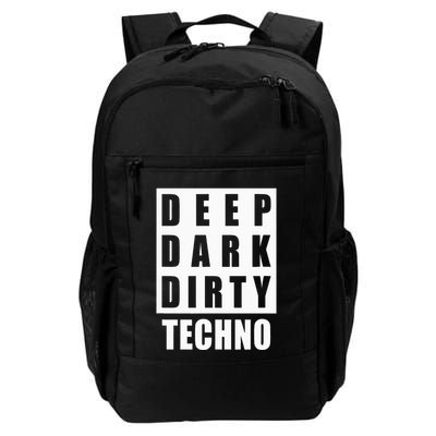 Deep Dark Dirty Techno Clubbing Festival DJ EDM Backpack