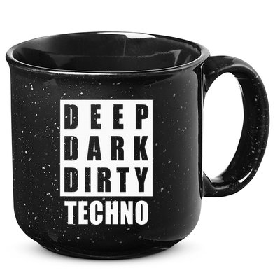 Deep Dark Dirty Techno Clubbing Festival DJ EDM 15oz Campfire Ceramic Mug