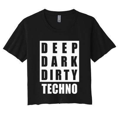 Deep Dark Dirty Techno Clubbing Festival DJ EDM Crop Top