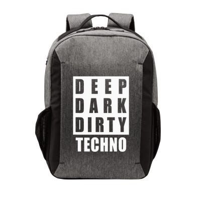Deep Dark Dirty Techno Clubbing Festival DJ EDM Vector Backpack
