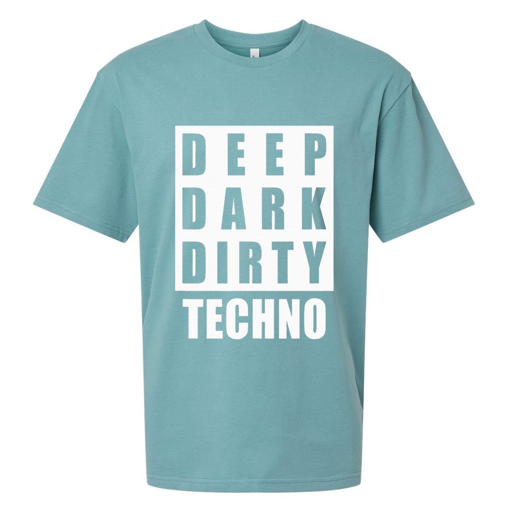 Deep Dark Dirty Techno Clubbing Festival DJ EDM Sueded Cloud Jersey T-Shirt