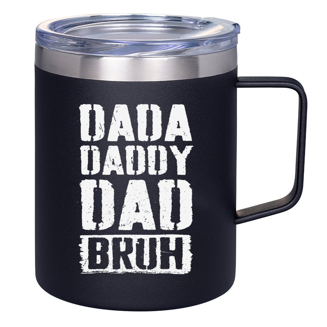 Dada Daddy Dad Bruh Vintage Funny Fathers Day Dad Father 12oz Stainless Steel Coffee Mug