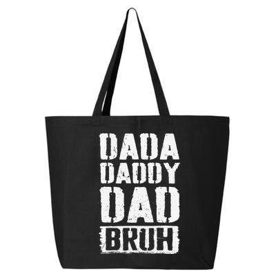 Dada Daddy Dad Bruh Vintage Funny Fathers Day Dad Father 25L Jumbo Tote