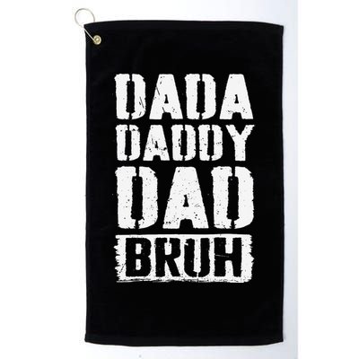 Dada Daddy Dad Bruh Vintage Funny Fathers Day Dad Father Golf Towel
