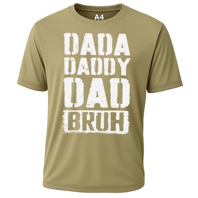 Dada Daddy Dad Bruh Vintage Funny Fathers Day Dad Father Cooling Performance Crew T-Shirt