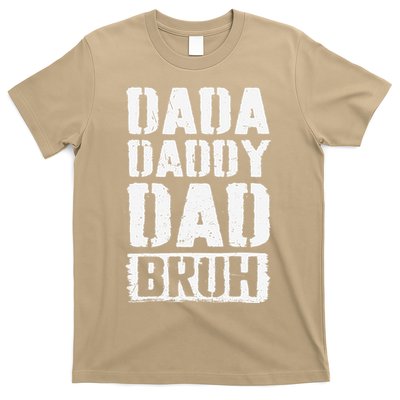 Dada Daddy Dad Bruh Vintage Funny Fathers Day Dad Father T-Shirt