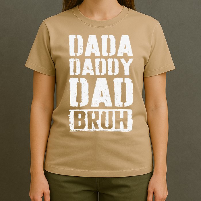 Dada Daddy Dad Bruh Vintage Funny Fathers Day Dad Father T-Shirt