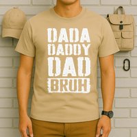 Dada Daddy Dad Bruh Vintage Funny Fathers Day Dad Father T-Shirt