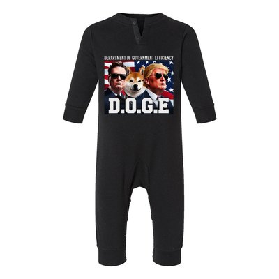 D.O.G.E Doge Department Of Government Efficiency Infant Fleece One Piece