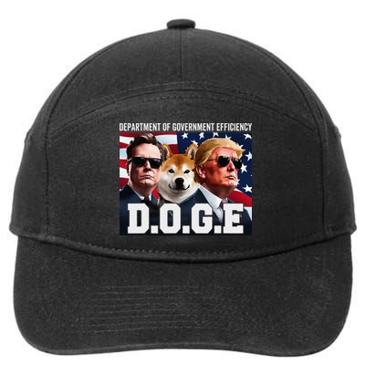 D.O.G.E Doge Department Of Government Efficiency 7-Panel Snapback Hat