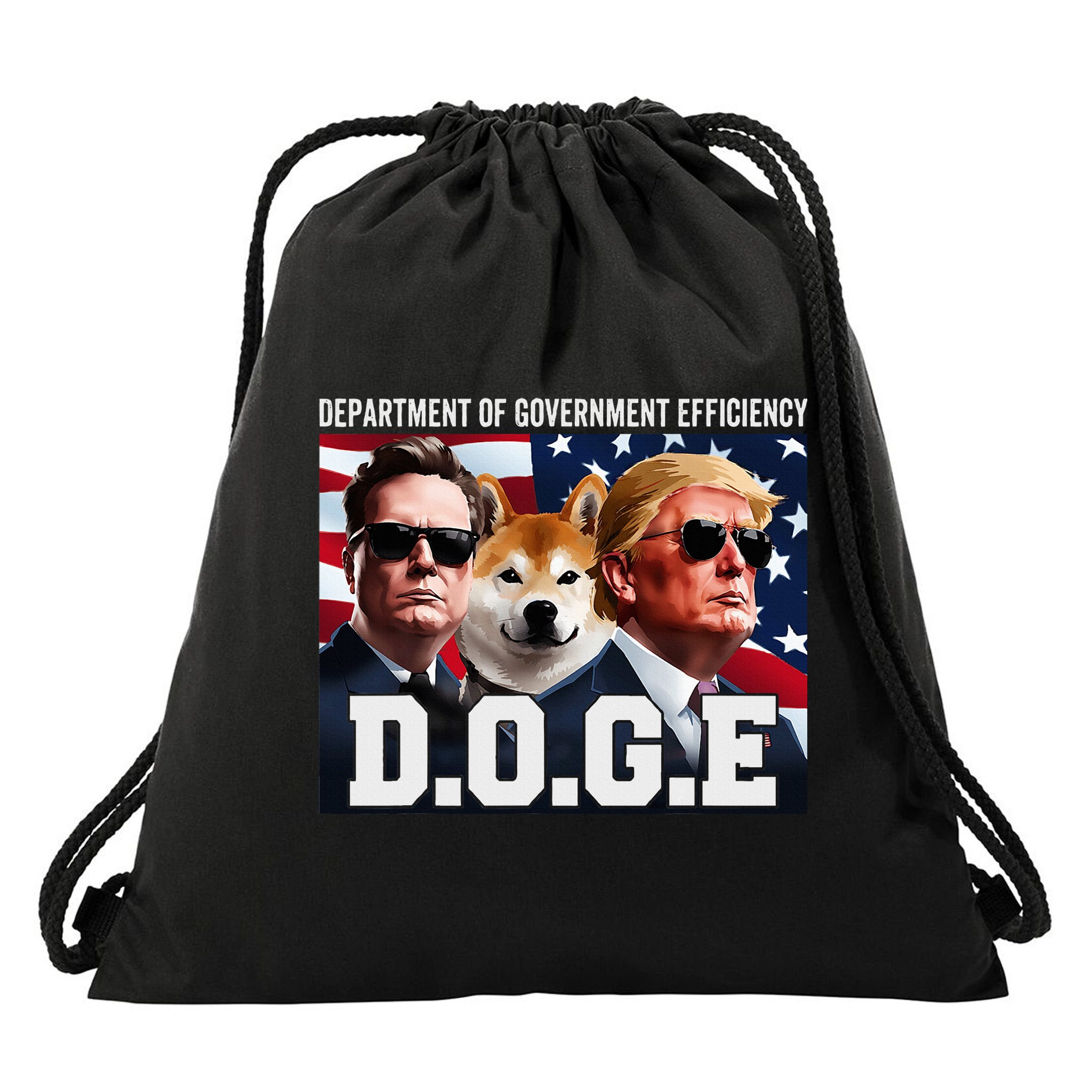 D.O.G.E Doge Department Of Government Efficiency Drawstring Bag