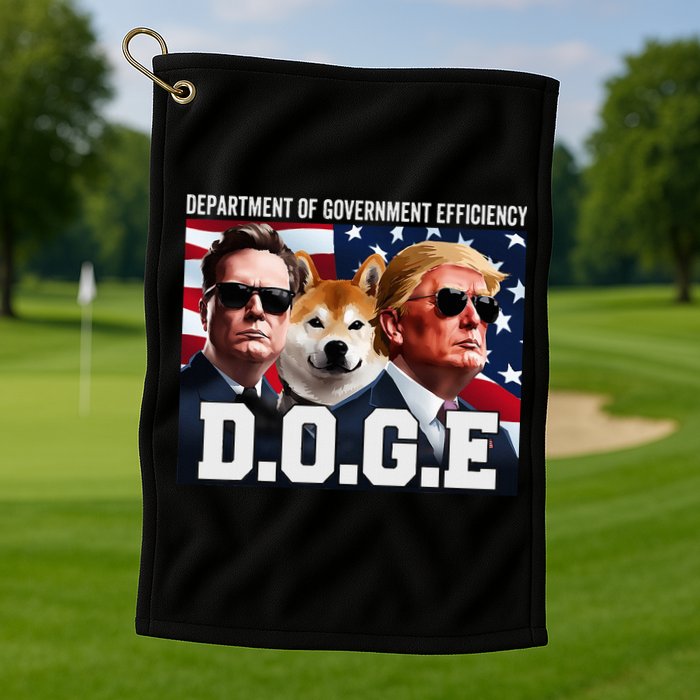 D.O.G.E Doge Department Of Government Efficiency Golf Towel