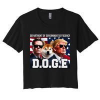 D.O.G.E Doge Department Of Government Efficiency Women's Crop Top Tee
