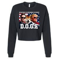 D.O.G.E Doge Department Of Government Efficiency Cropped Pullover Crew