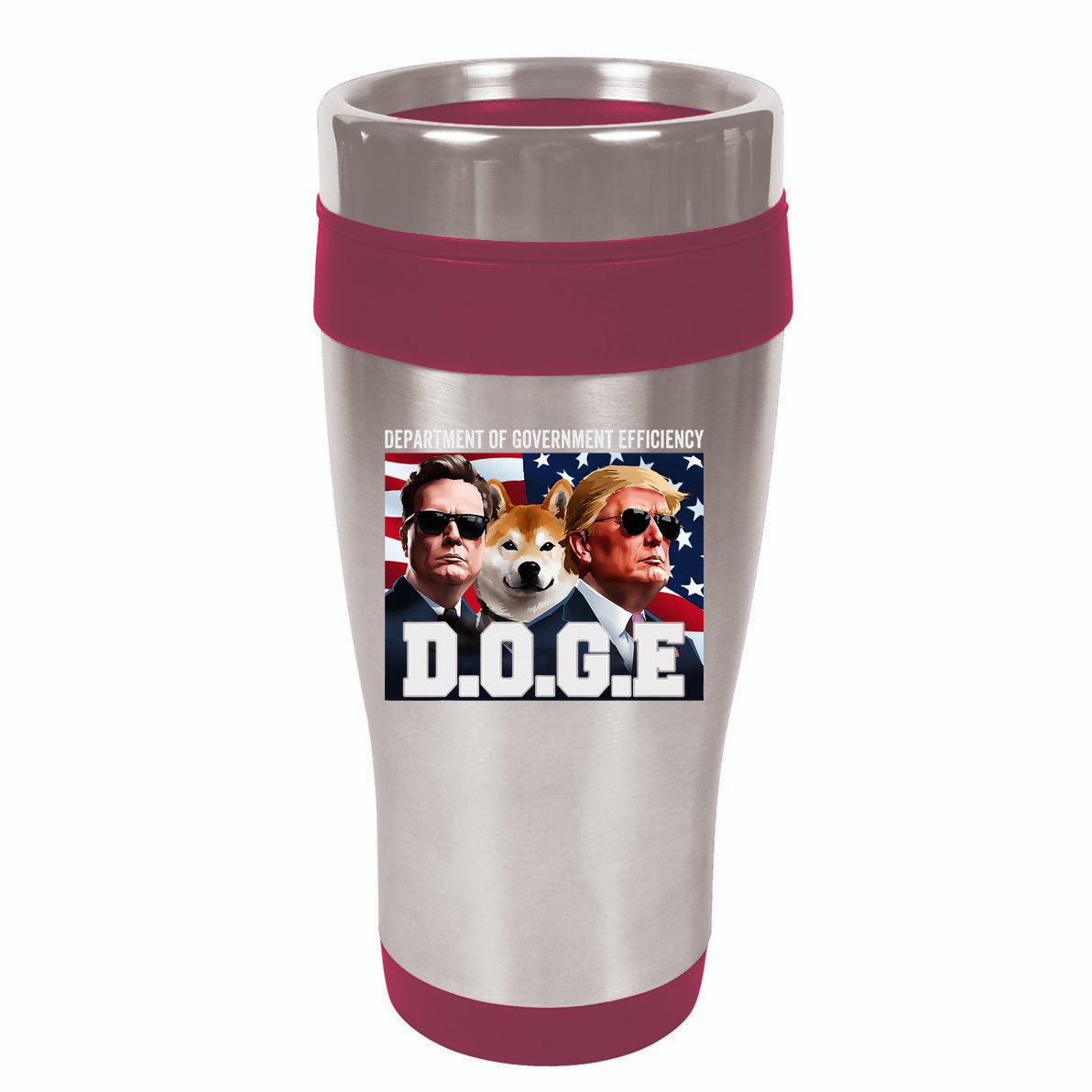 D.O.G.E Doge Department Of Government Efficiency 16oz Travel Tumbler