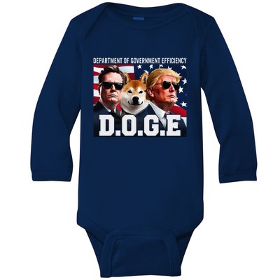 D.O.G.E Doge Department Of Government Efficiency Baby Long Sleeve Bodysuit