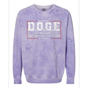 D.O.G.E. Doge Department Of Government Efficiency Colorblast Crewneck Sweatshirt