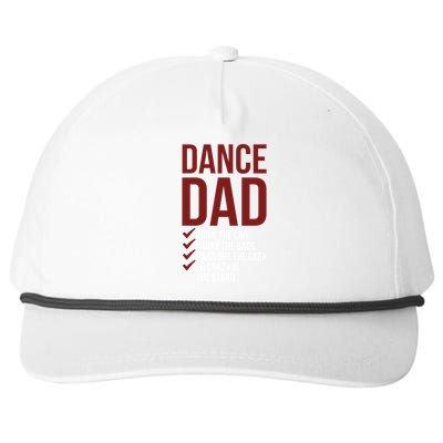 Dance Dad Dancing Dad Of A Dancer Father Gift Snapback Five-Panel Rope Hat