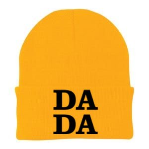 Da Da Dad Pocket Logo Fathers Day Knit Cap Winter Beanie