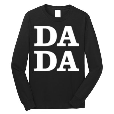 Da Da Dad Pocket Logo Fathers Day Long Sleeve Shirt