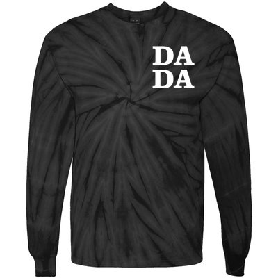 Da Da Dad Pocket Logo Fathers Day Tie-Dye Long Sleeve Shirt