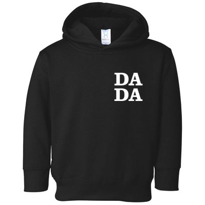 Da Da Dad Pocket Logo Fathers Day Toddler Hoodie