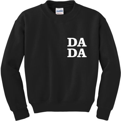 Da Da Dad Pocket Logo Fathers Day Kids Sweatshirt