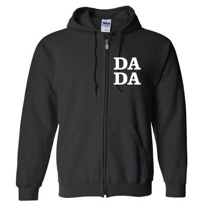 Da Da Dad Pocket Logo Fathers Day Full Zip Hoodie