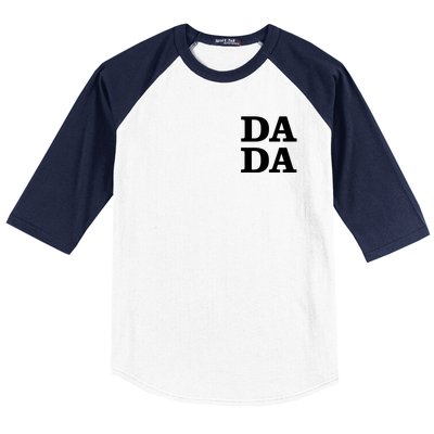 Da Da Dad Pocket Logo Fathers Day Baseball Sleeve Shirt