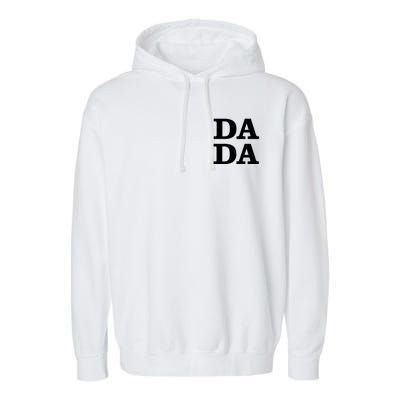 Da Da Dad Pocket Logo Fathers Day Garment-Dyed Fleece Hoodie