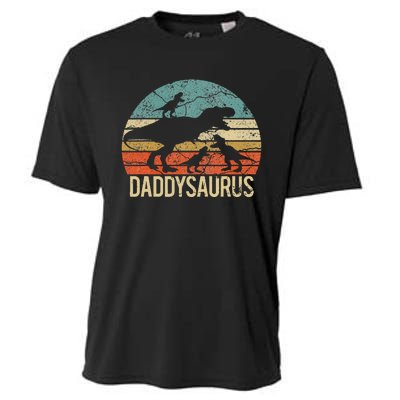 Daddy Dinosaur Daddysaurus 3 Three Xmas Christmas Gift Cooling Performance Crew T-Shirt