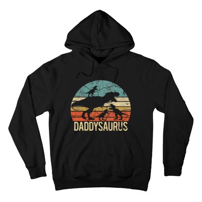 Daddy Dinosaur Daddysaurus 3 Three Xmas Christmas Gift Hoodie