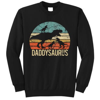 Daddy Dinosaur Daddysaurus 3 Three Xmas Christmas Gift Sweatshirt