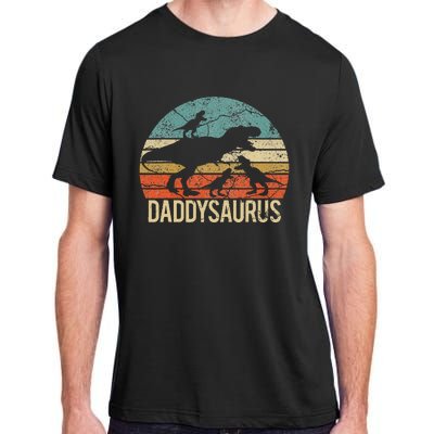 Daddy Dinosaur Daddysaurus 3 Three Xmas Christmas Gift Adult ChromaSoft Performance T-Shirt