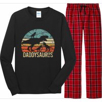 Daddy Dinosaur Daddysaurus 3 Three Xmas Christmas Gift Long Sleeve Pajama Set