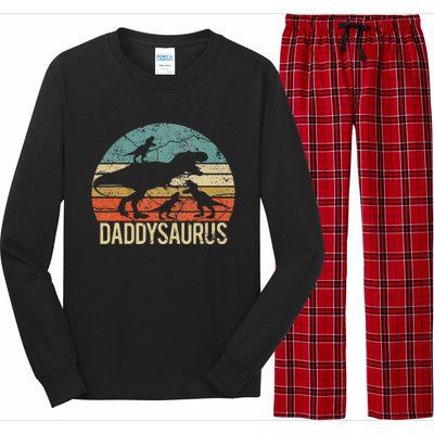 Daddy Dinosaur Daddysaurus 3 Three Xmas Christmas Gift Long Sleeve Pajama Set