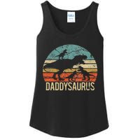 Daddy Dinosaur Daddysaurus 3 Three Xmas Christmas Gift Ladies Essential Tank