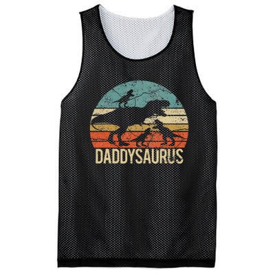 Daddy Dinosaur Daddysaurus 3 Three Xmas Christmas Gift Mesh Reversible Basketball Jersey Tank