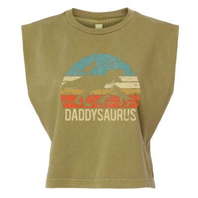 Daddy Dinosaur Daddysaurus 3 Three Xmas Christmas Gift Garment-Dyed Women's Muscle Tee