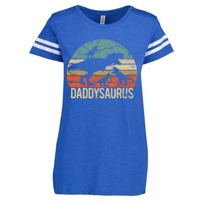 Daddy Dinosaur Daddysaurus 3 Three Xmas Christmas Gift Enza Ladies Jersey Football T-Shirt