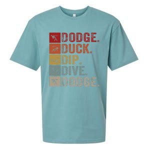 Duck Dip Dive I Ball Games I Funny Dodgeball Sueded Cloud Jersey T-Shirt