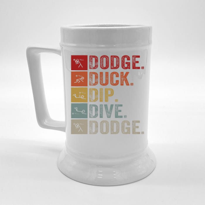 Duck Dip Dive I Ball Games I Funny Dodgeball Beer Stein