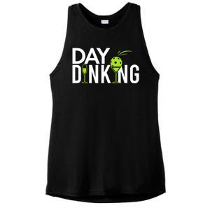 Day Dinking Drinking Pickleball Ladies PosiCharge Tri-Blend Wicking Tank